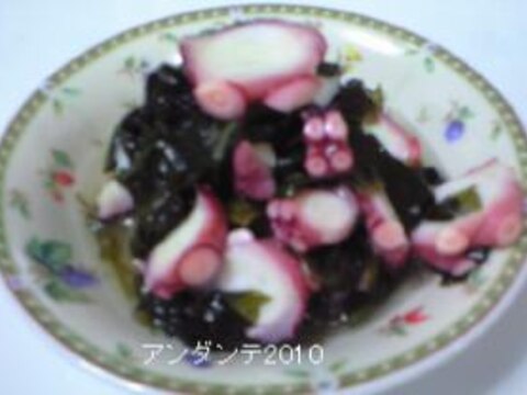 すし酢で作る蛸とわかめの酢の物